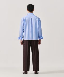 Alternative view of ÁO SƠ MI COTTON KẺ SỌC CAO CẤP