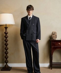 MONO BLACK STRIPE BLAZER SET
